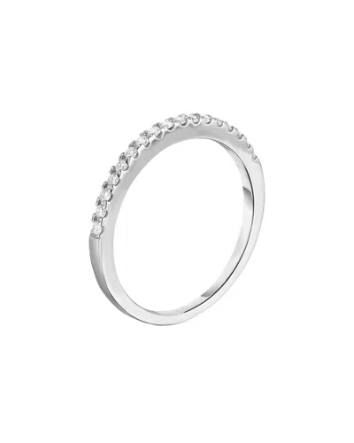 Ring Concierge 14k 0.15 Ct. Tw. Diamond Stackable Ring In Silver