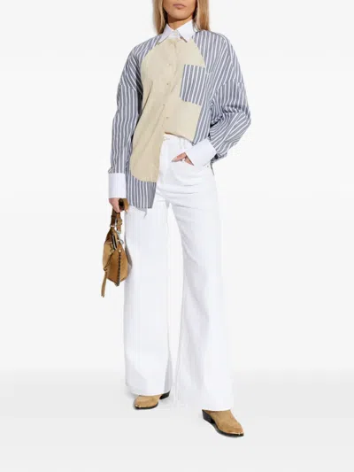 Stella Mccartney Oversized Mixed Stripe Shirt In Multi