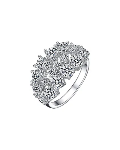 Genevive Silver Cz Statement Ring In Silver