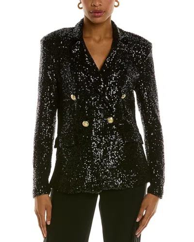 Alexia Admor Abbi Double-breasted Jacket In Black