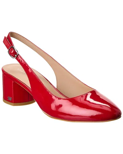 Stuart Weitzman Bridgt 50 Patent Slingback Pump In Red