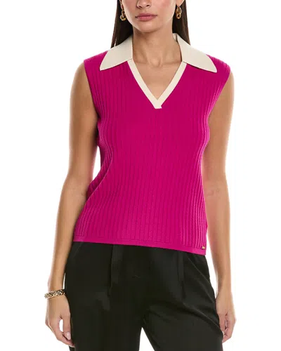 St John St. John Collared Shell In Pink