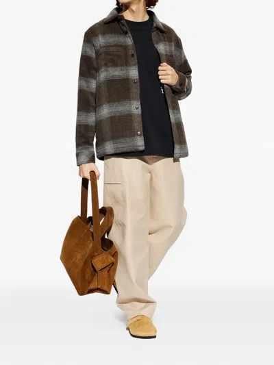 Samsoe & Samsoe Sacastor Check-pattern Button Shirt In Green