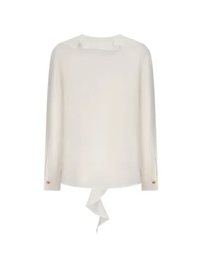Max Mara Ruffled Blouse In White