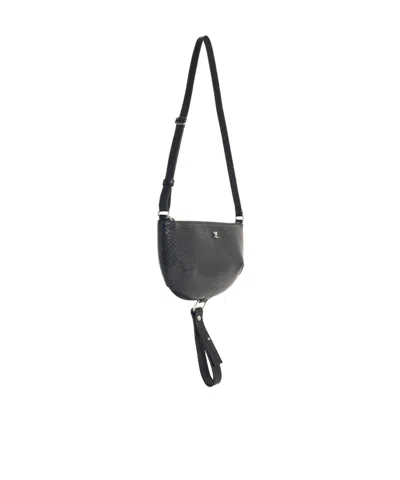 Courrèges Courreges Women Holy Eclipse Leather Shoulder Bag In Black