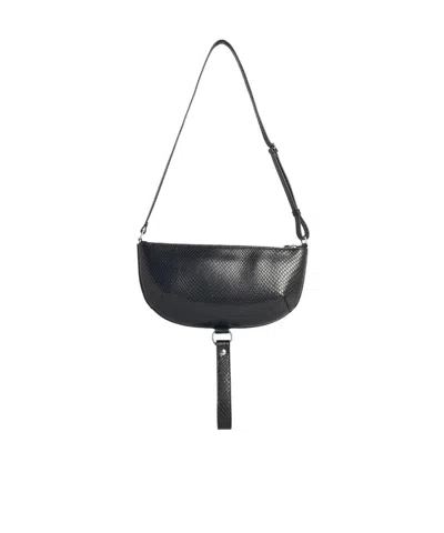 Courrèges Courreges Women Holy Eclipse Leather Shoulder Bag In Black