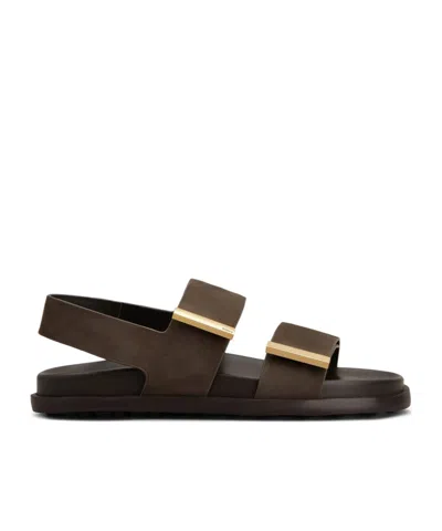 Tod's Leather Slingback Sandals Open Toe Design In Brown
