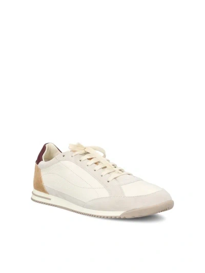 Brunello Cucinelli Sneaker Low Top Contrasting Heel Panel In White