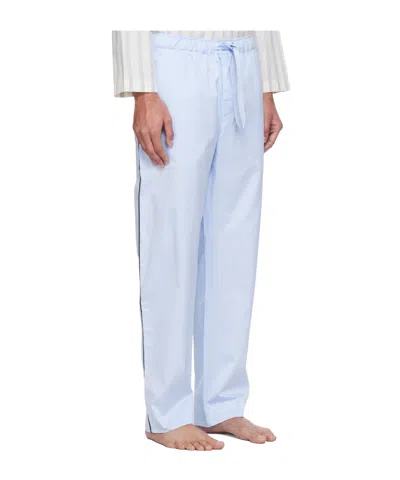 Tekla Drawstring Pajama Pants In Blue