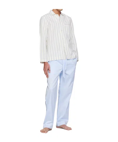 Tekla Drawstring Pajama Pants In Blue