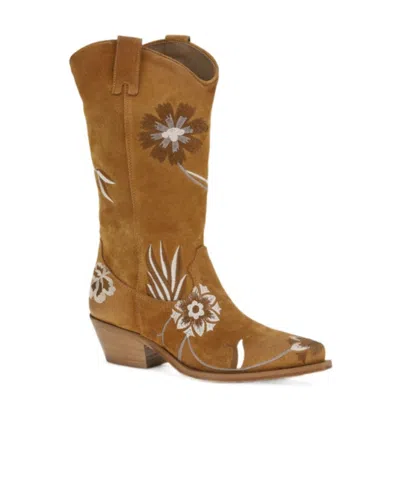 P.a.r.o.s.h Brown Calf Leather Bos Taurus Ankle Boots In Brown