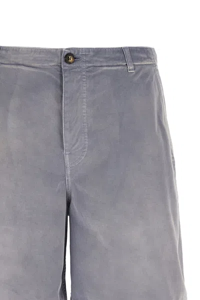 Prada Grey Cotton Shorts In Gray