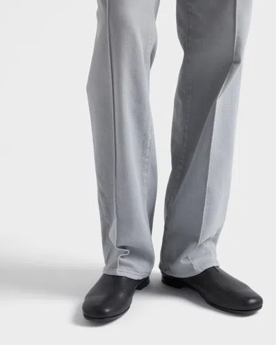 Prada Grey Regular Mid Rise Jeans In Gray
