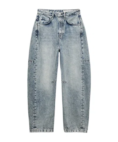 Rag & Bone Charlie Panelled Frayed Jeans In Multi