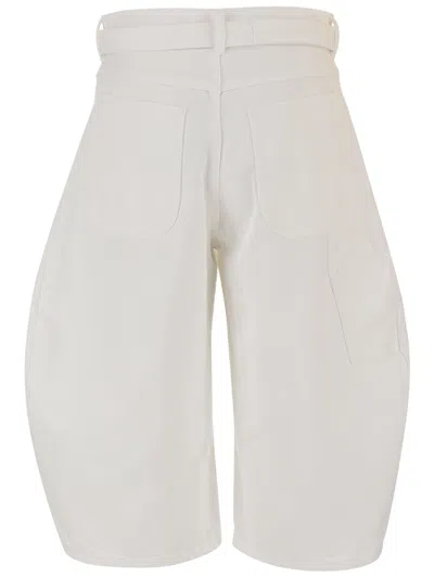 Sacai Belt Loop Jeans In White