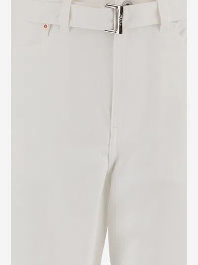 Sacai Belt Loop Jeans In White