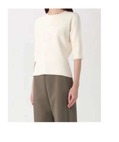 Max Mara Short-sleeved T-shirt In White