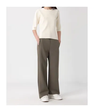 Max Mara Short-sleeved T-shirt In White
