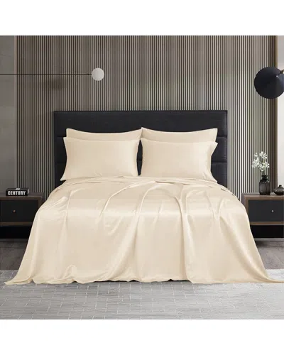 Modern Threads Satin Sheet Set In Sand