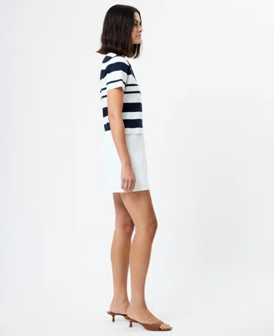 French Connection Maxime Knit Stripe Top In Neutral