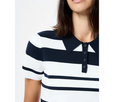 French Connection Maxime Knit Stripe Top In Neutral