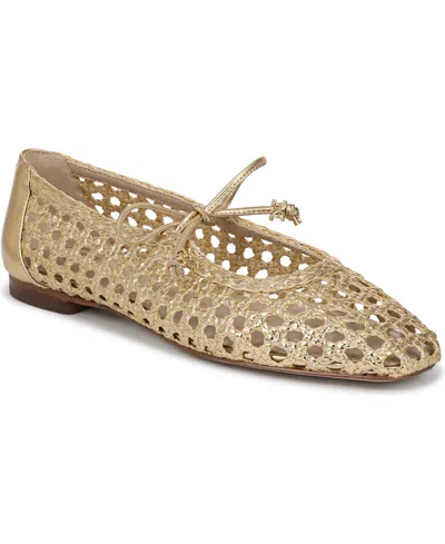Sam Edelman Marcie Woven Flats Amber Gold Weave In Gold