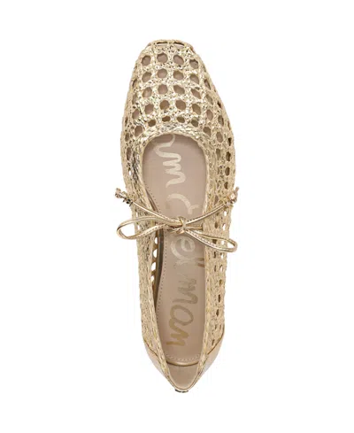 Sam Edelman Marcie Woven Flats Amber Gold Weave In Gold
