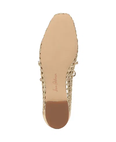 Sam Edelman Marcie Woven Flats Amber Gold Weave In Gold