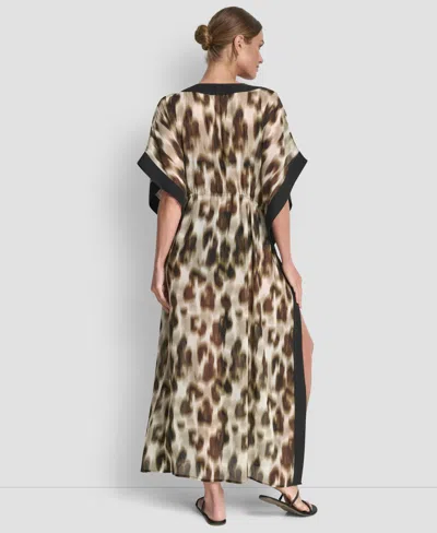 Dkny Leopard-print Kaftan In Multi