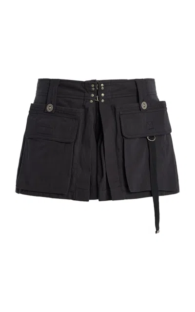 Isabel Marant Barta Cotton Straight-leg Shorts In Black