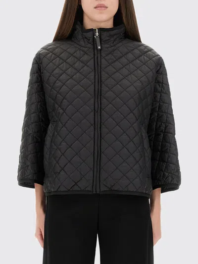 Max Mara The Cube Reversible Water-repellent Canvas Cape Coats Black In Black