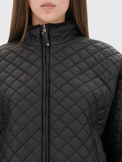 Max Mara The Cube Reversible Water-repellent Canvas Cape Coats Black In Black