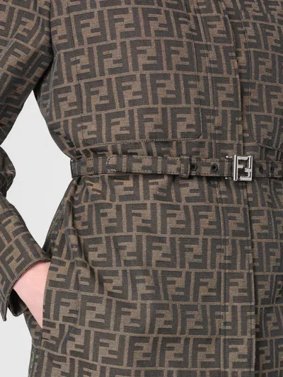 Fendi Brown Ff Jacket In Brown