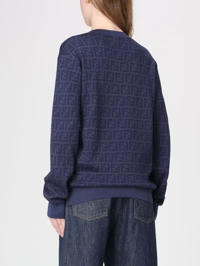 Fendi Patterned Sweater In Blue
