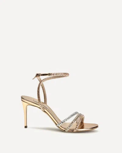 Casadei Julia Andromedea Embellished Ankle Strap Sandals In Pink