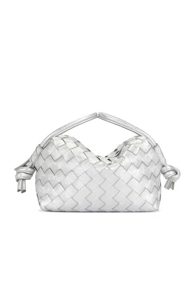 Bottega Veneta Loop Top Handle Bag In Silver