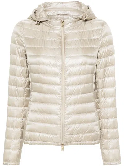 Herno Women Nylon Short Down Jacket In Neutral