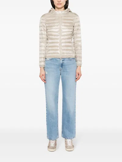 Herno Women Nylon Short Down Jacket In Neutral