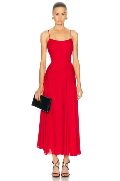 Fleur Du Mal Nina Maxi Dress In Red