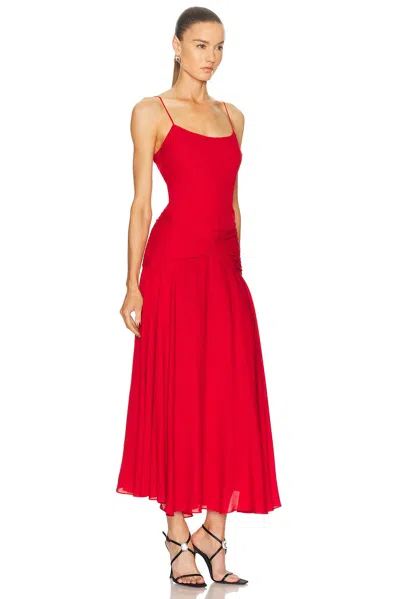 Fleur Du Mal Nina Maxi Dress In Red