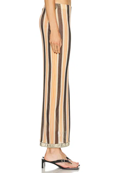 Jean Paul Gaultier Patchwork Long Skirt Woman Multicolr In Brown