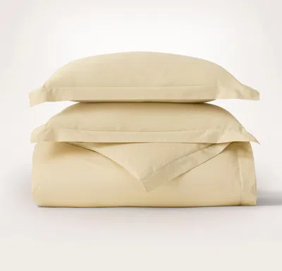 Boll & Branch Signature Hemmed Duvet Set In Yellow