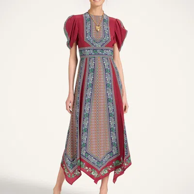 La Doublej Silk Printed Maxi Dress In Multi