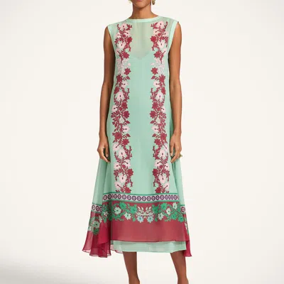 La Doublej Silk Chiffon Printed Maxi Dress In Multi