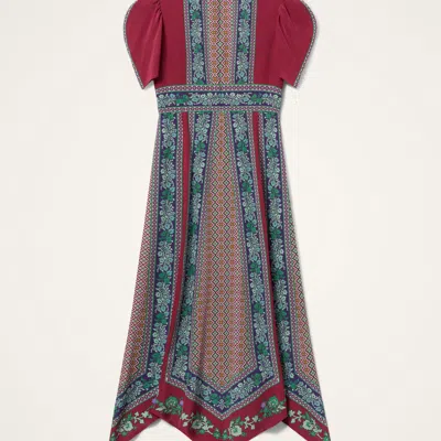 La Doublej Silk Printed Maxi Dress In Multi
