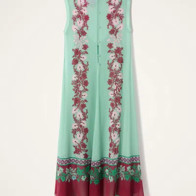 La Doublej Silk Chiffon Printed Maxi Dress In Multi