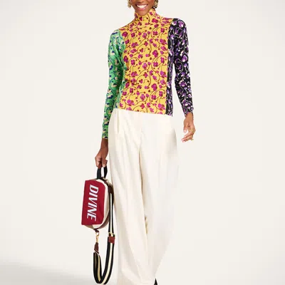 La Doublej Silky Turtleneck In Multi
