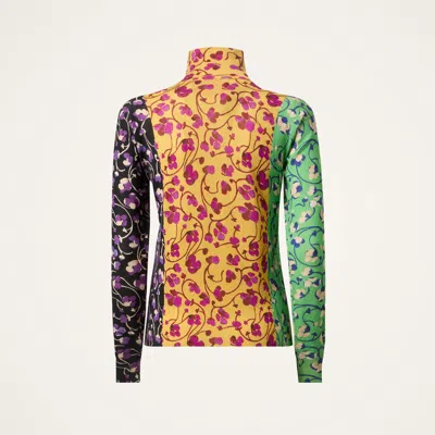 La Doublej Silky Turtleneck In Multi