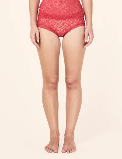 Papinelle Lulu Lace Boyshort Pantie In Red
