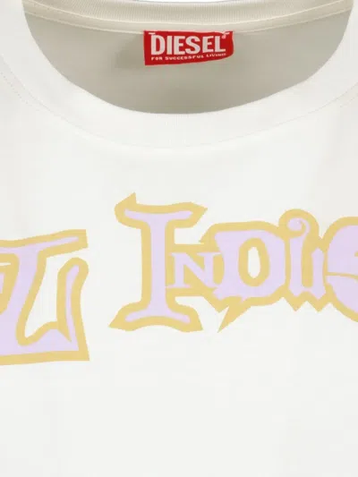 Diesel Oversize Printed T-shirt In White